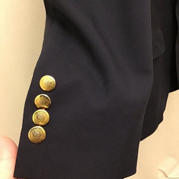 Hart Schaffner & Marx 41R Men’s Blazer Jacket Navy Blue Australian Wool - Picture 6 of 11